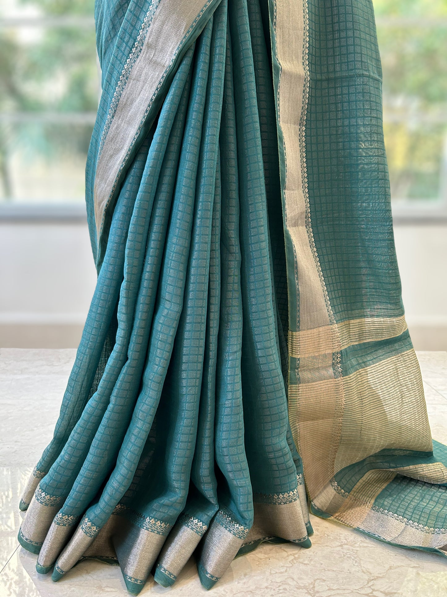 Rama zariwork maheshwari silk saree