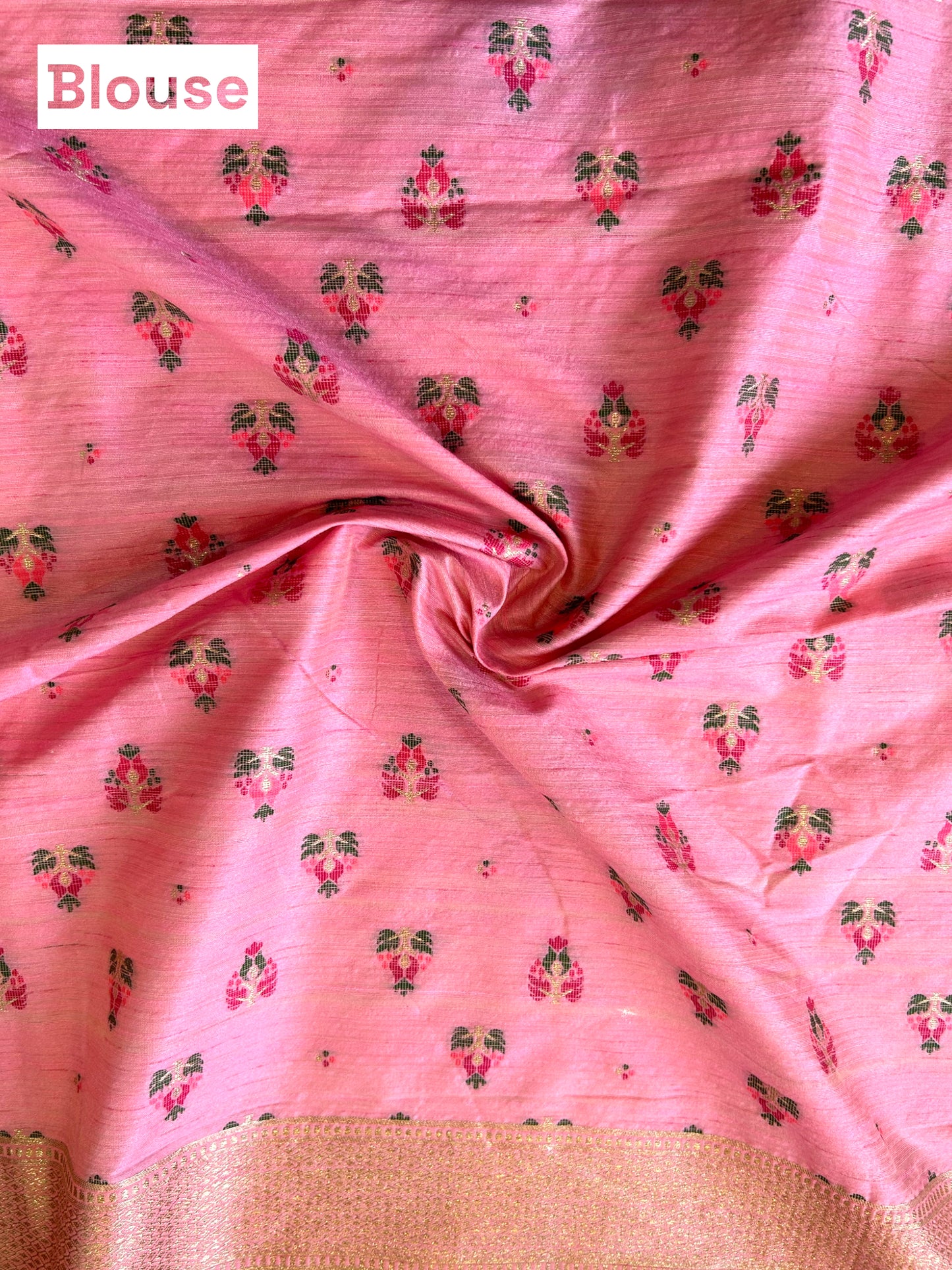 Cotton silk saree - Pink