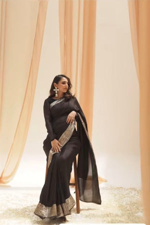 Dola silk saree - Black