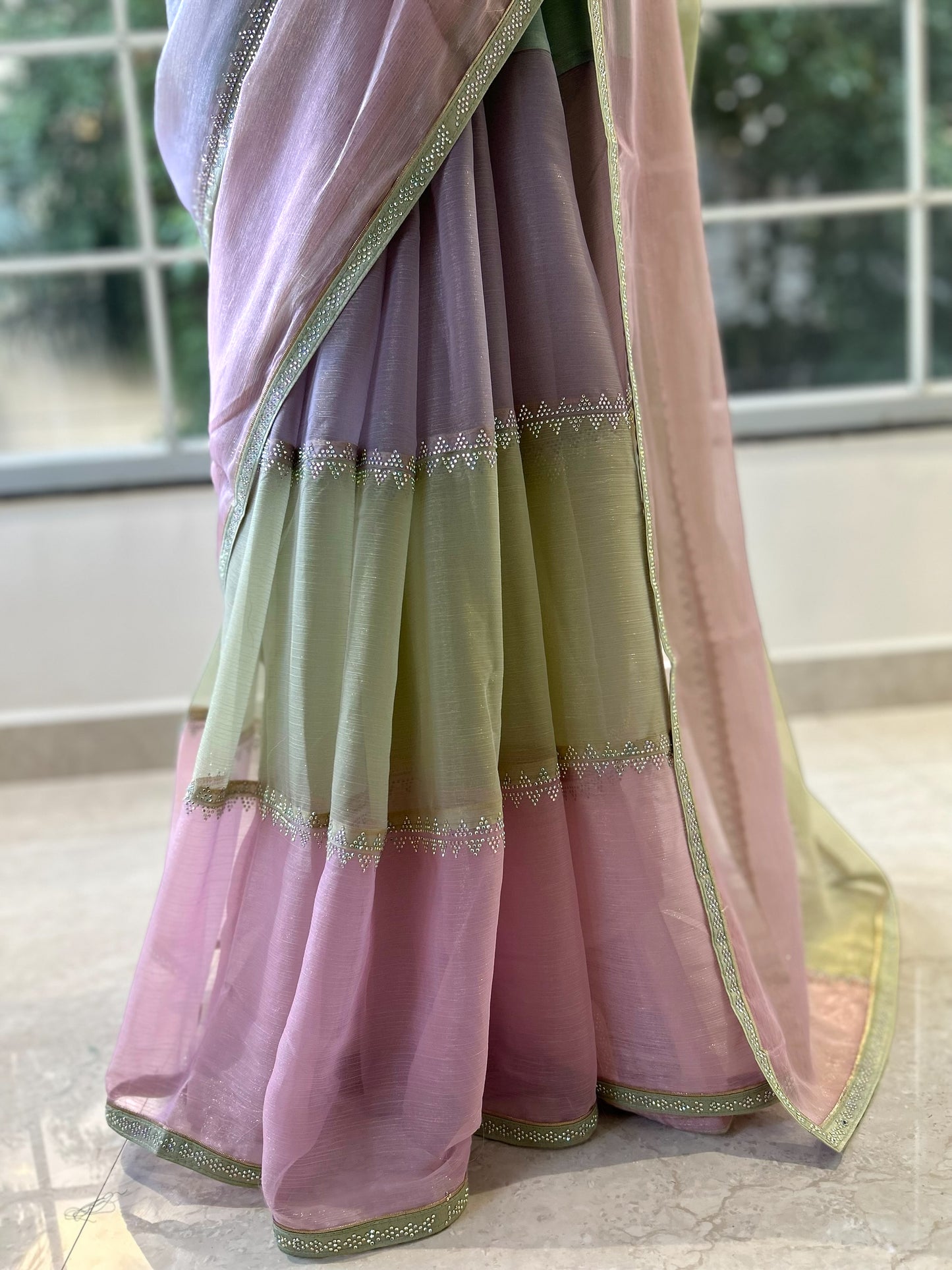 Tricolor saree