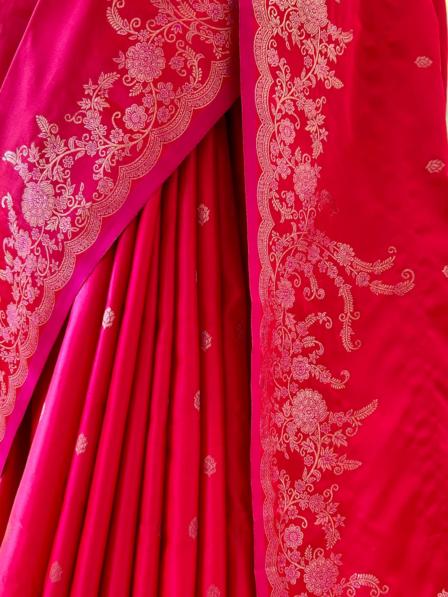 Red soft silk saree