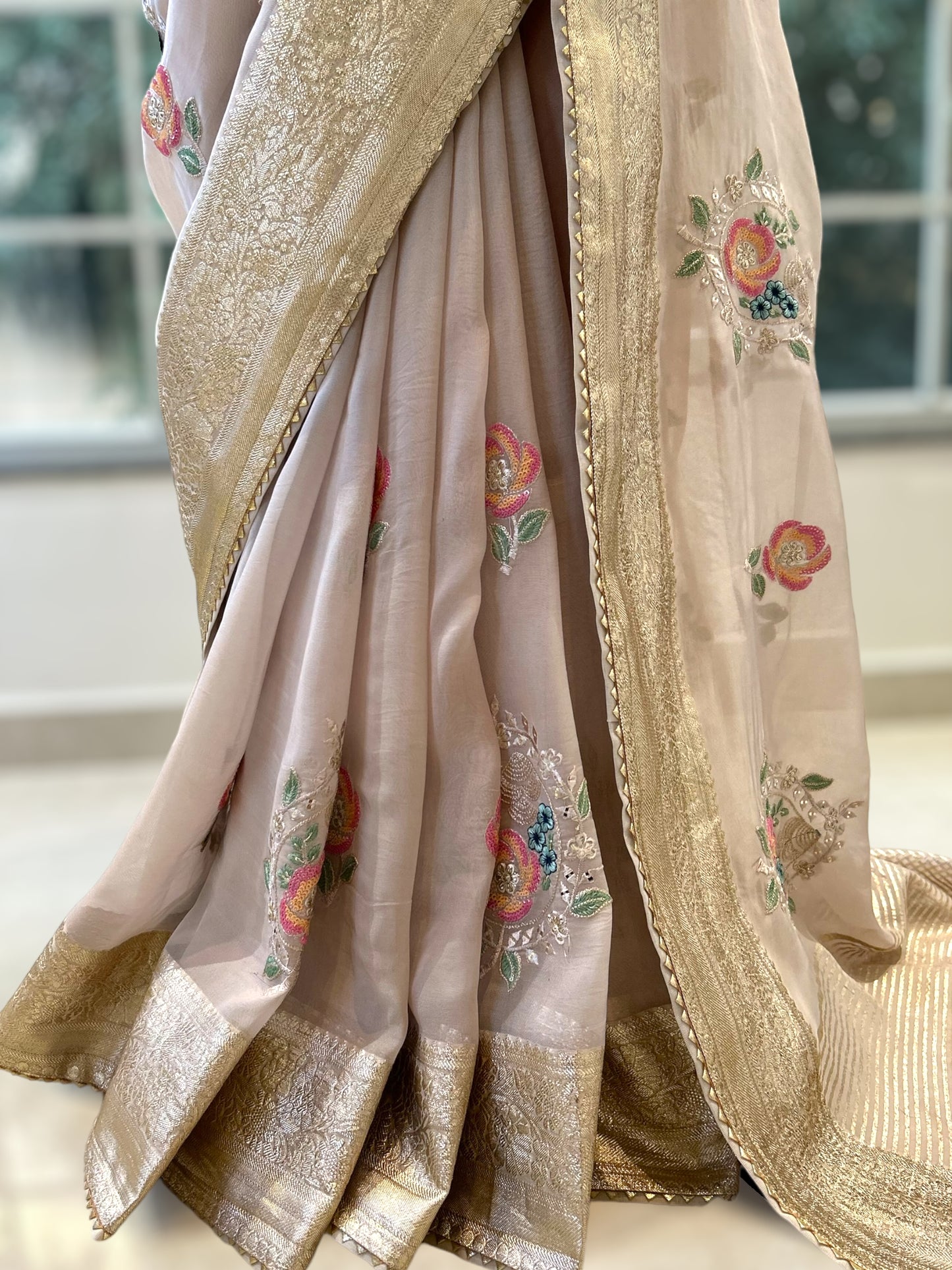 Pure organza saree