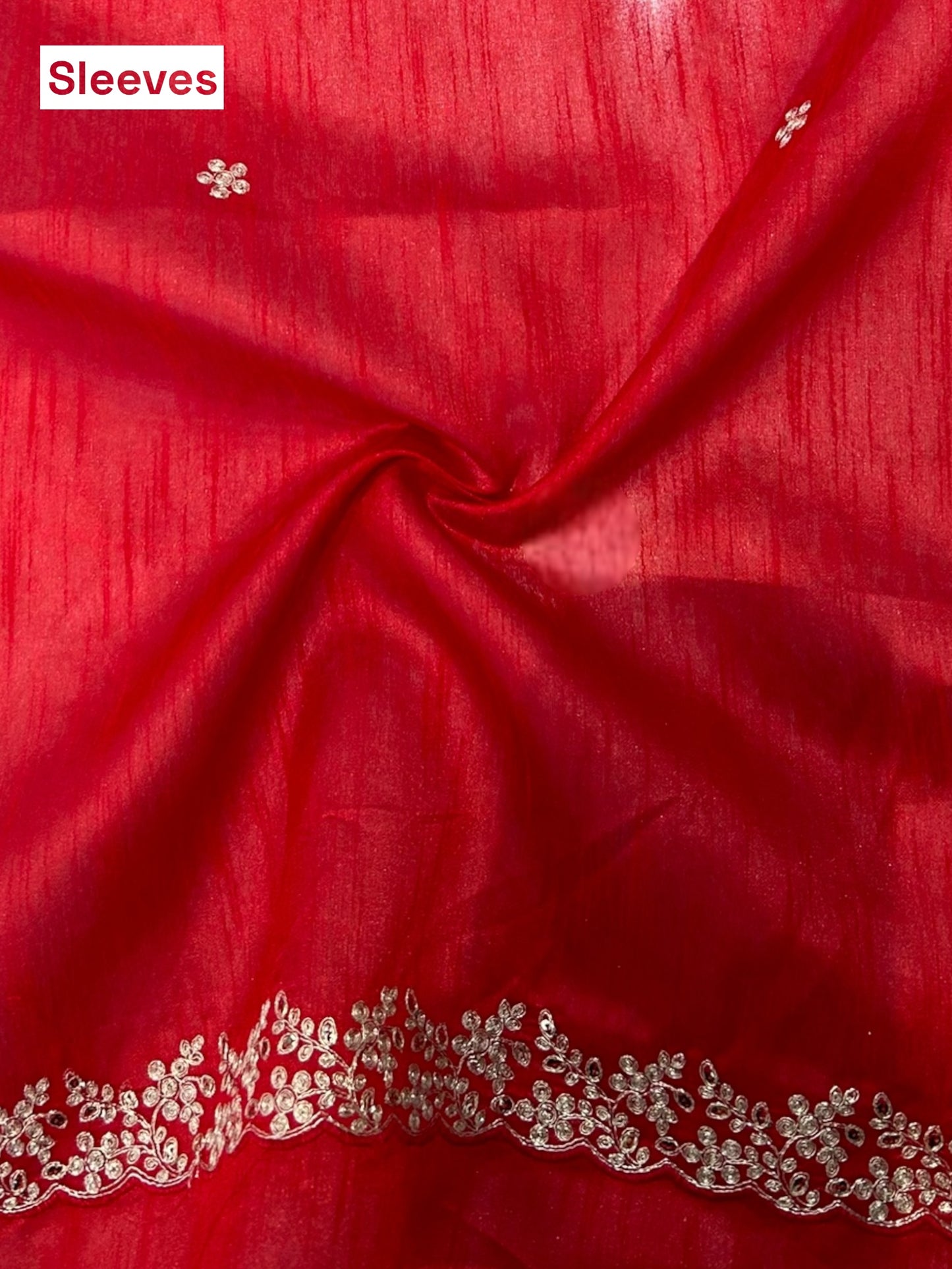 Georgette bandhani saree - Red