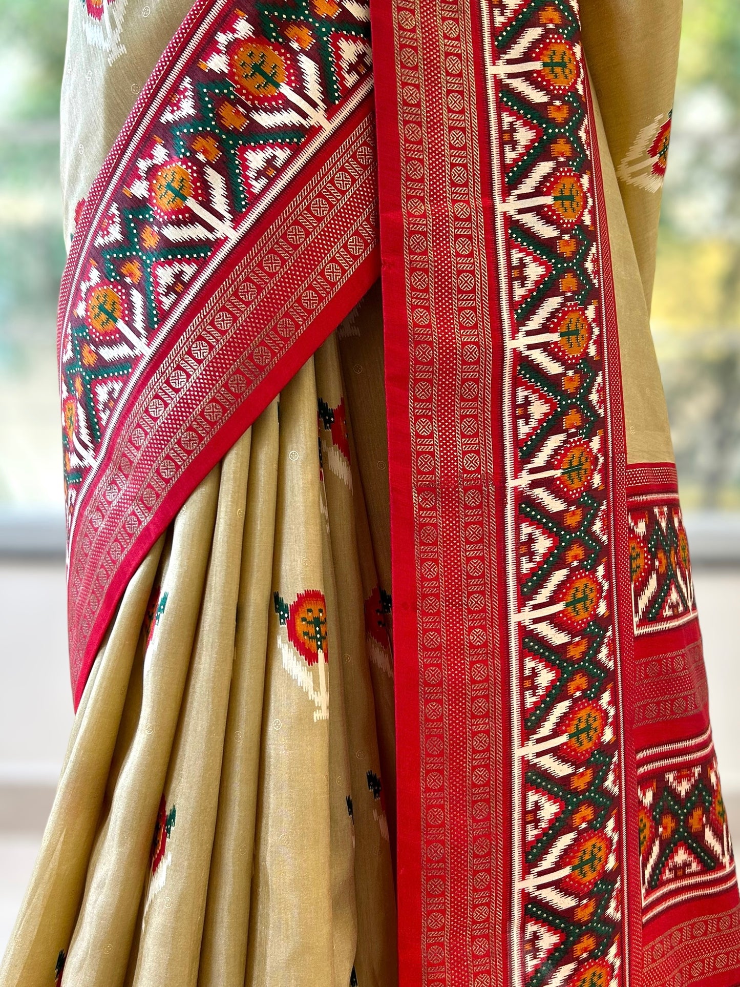 Golden patola saree