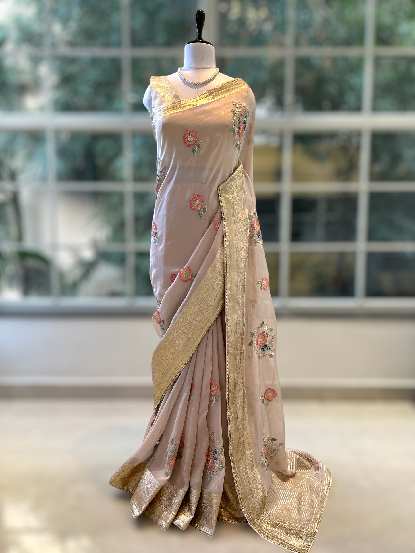 Pure organza saree