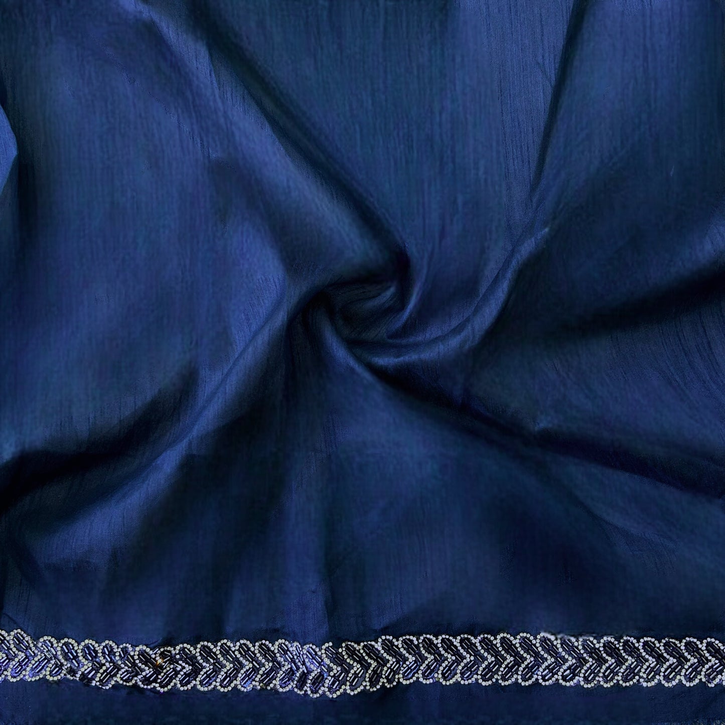 Navy blue organza saree