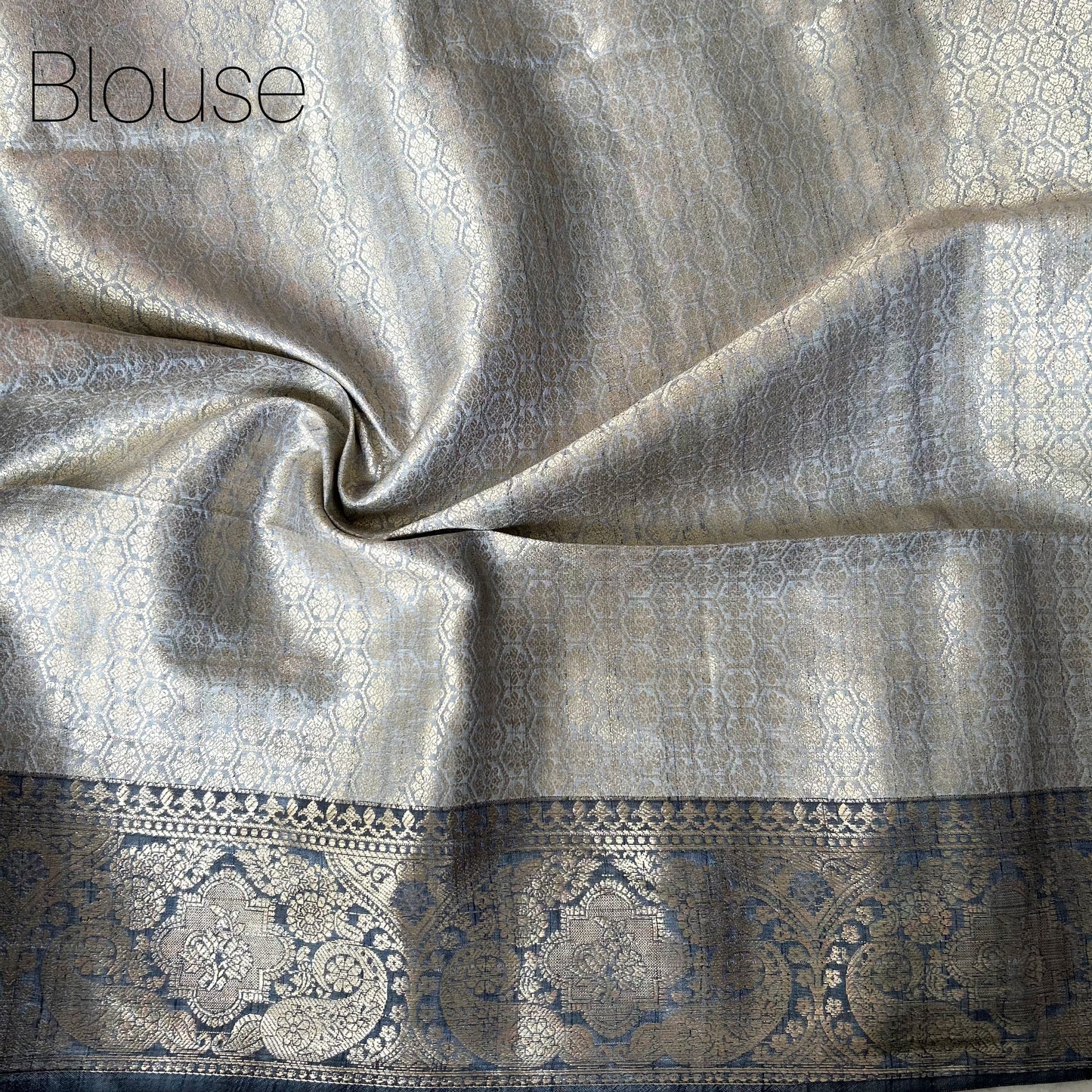 Grey Banarasi Silk saree