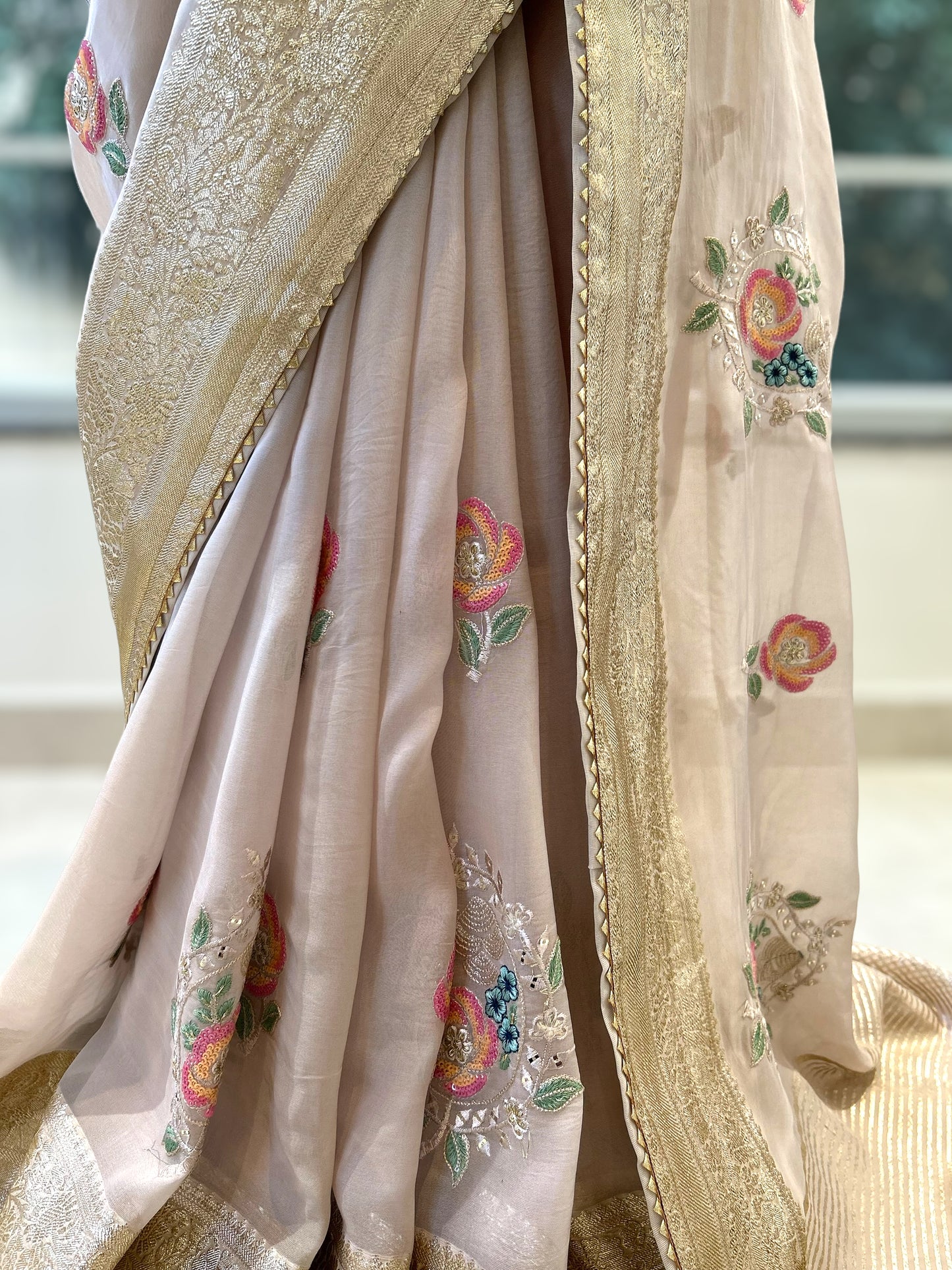 Pure organza saree