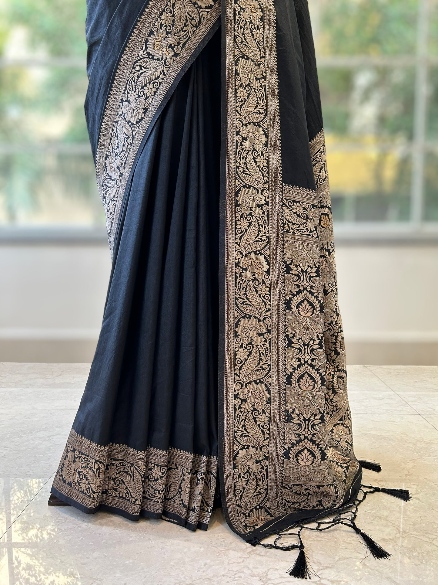 Soft silk saree - Black