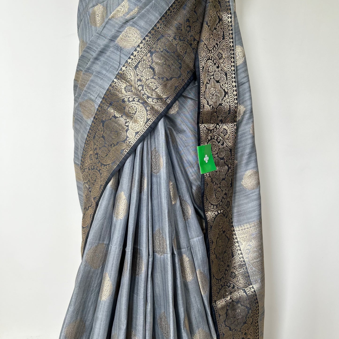 Grey Banarasi Silk saree