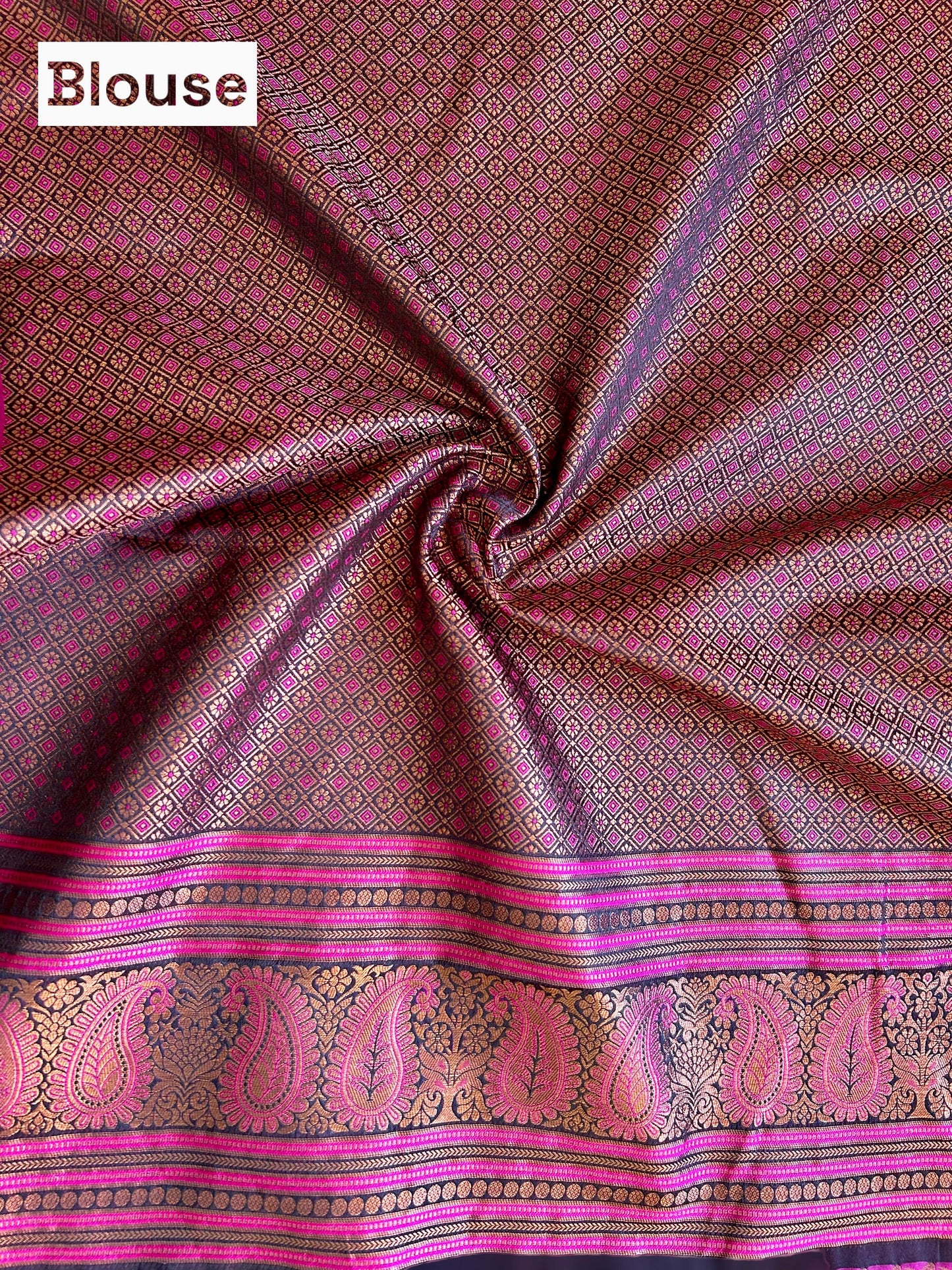 Rich brown soft silk saree