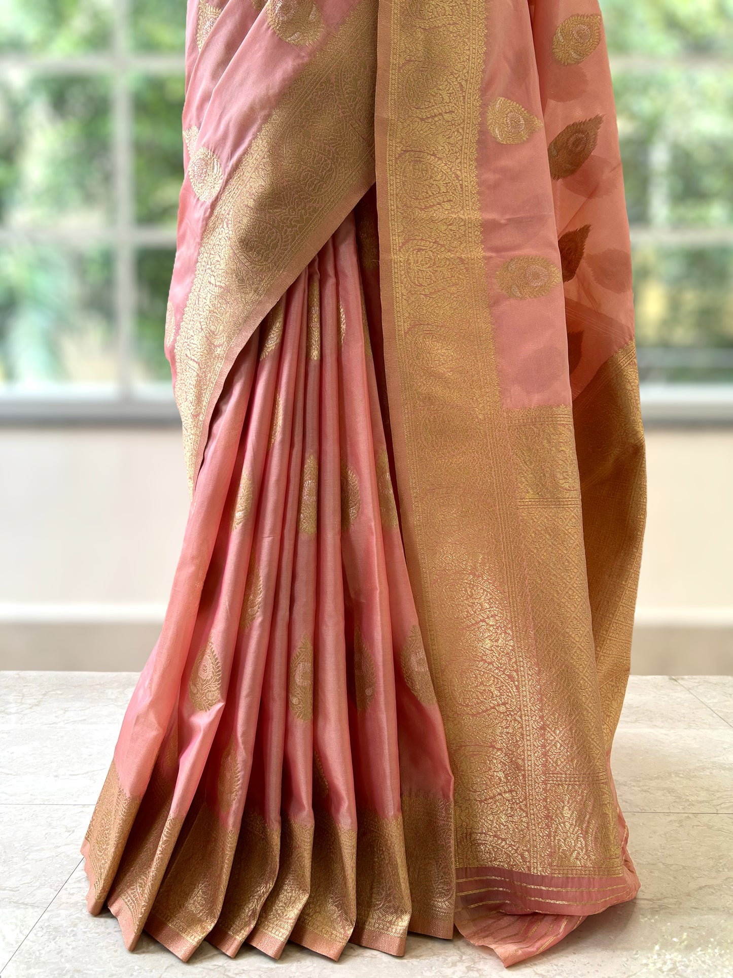 Banarasi soft silk saree - Soft pink