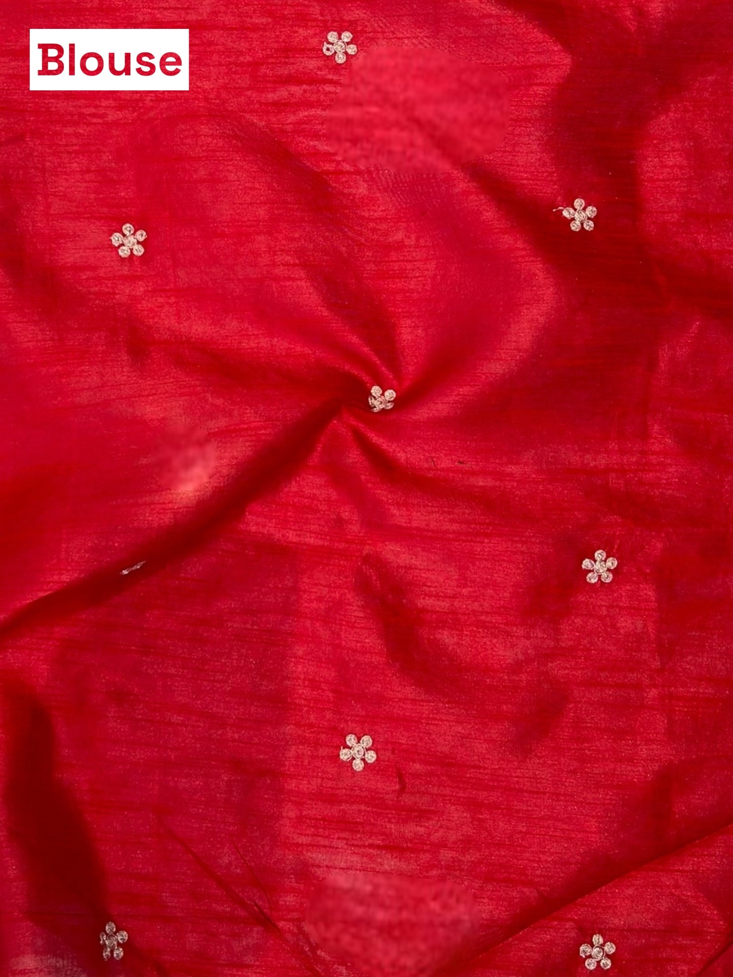 Georgette bandhani saree - Red