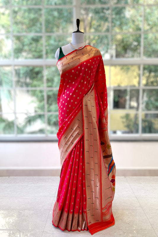 Soft silk paithani saree