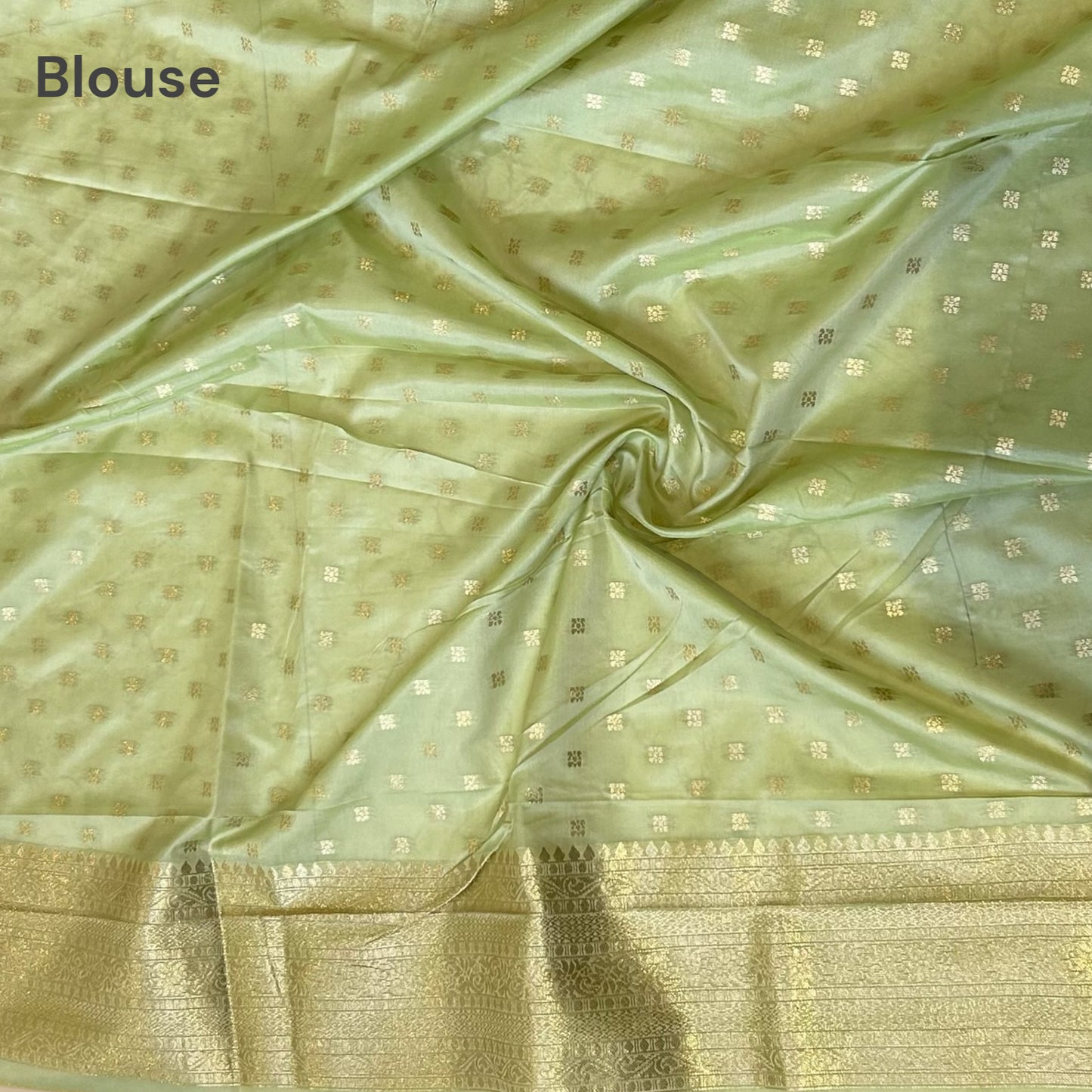 Parrot green soft silk saree