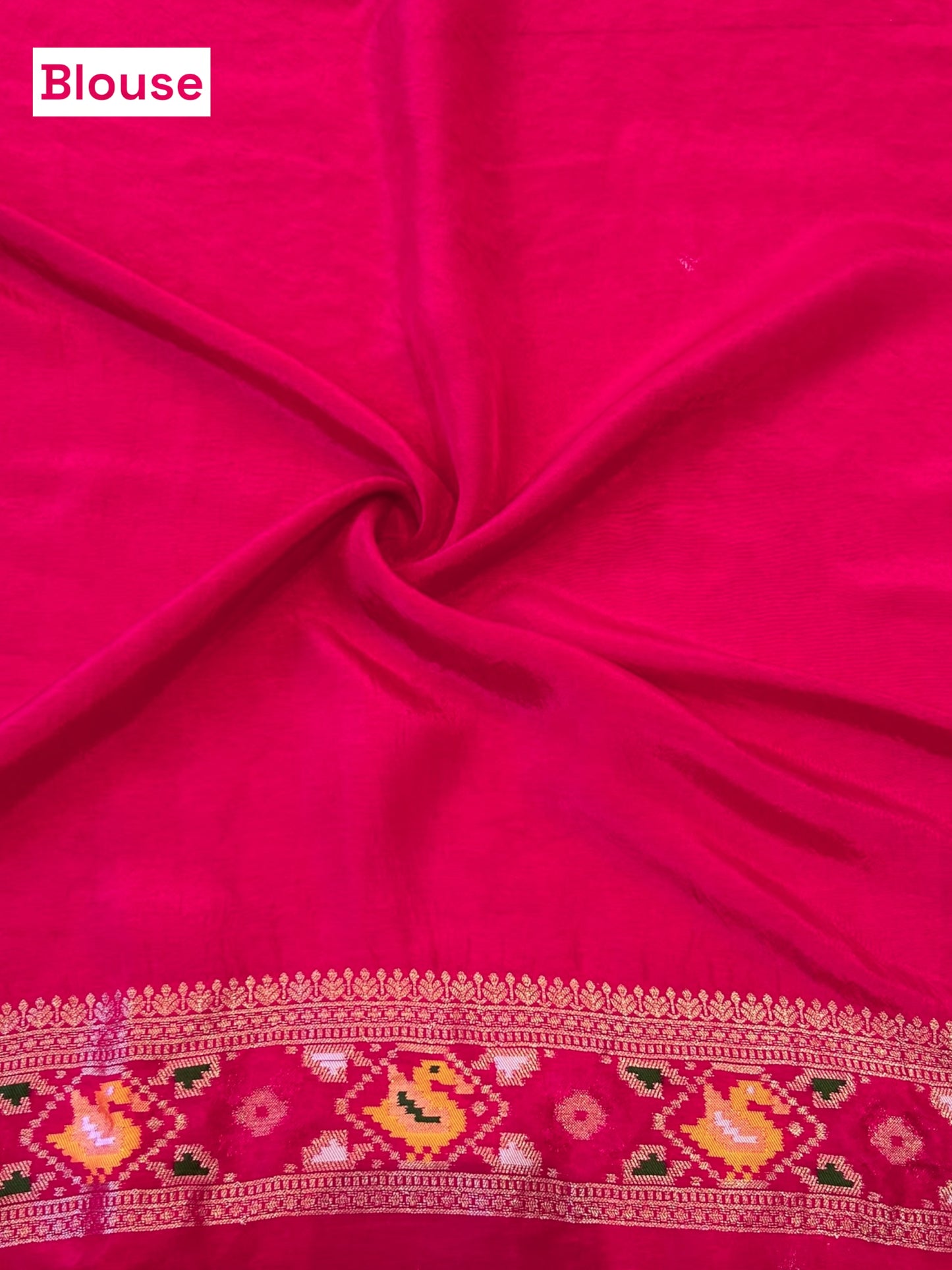 Pure dola silk patola saree - Rani pink