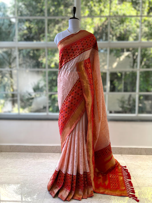 Chikankari saree - Baby Pink