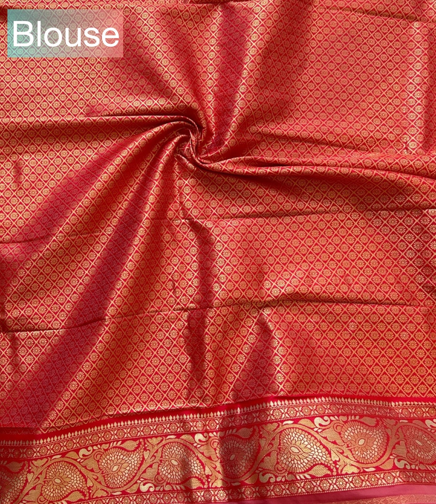 Golden silk saree