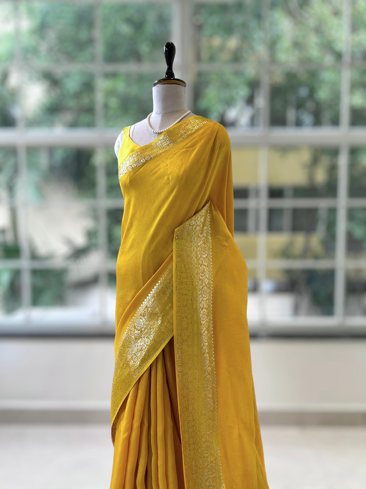 Dola silk saree - Yellow