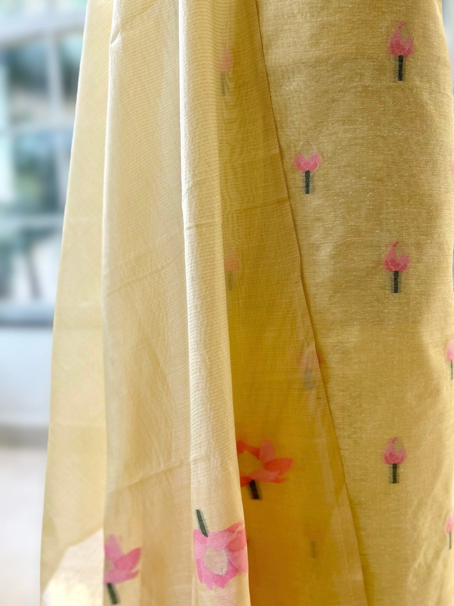 Yellow Pure handloom cotton suit set