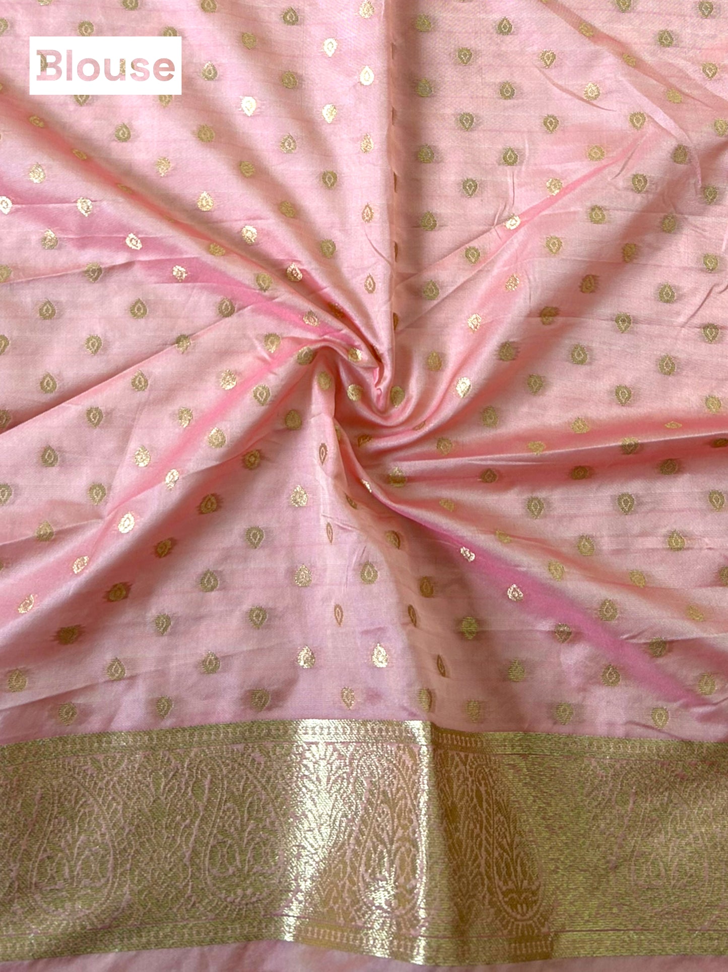 Banarasi soft silk saree - Soft pink