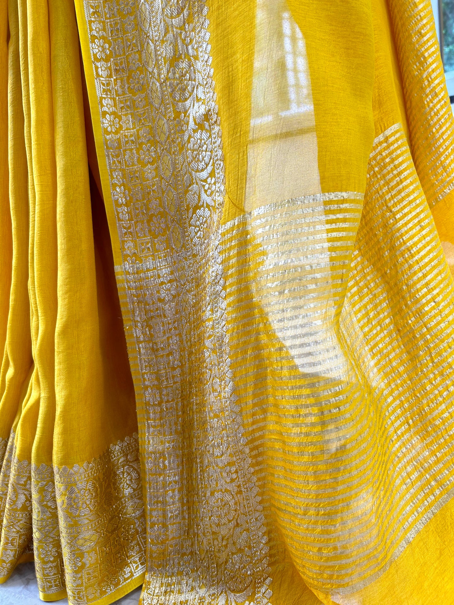 Dola silk saree - Yellow