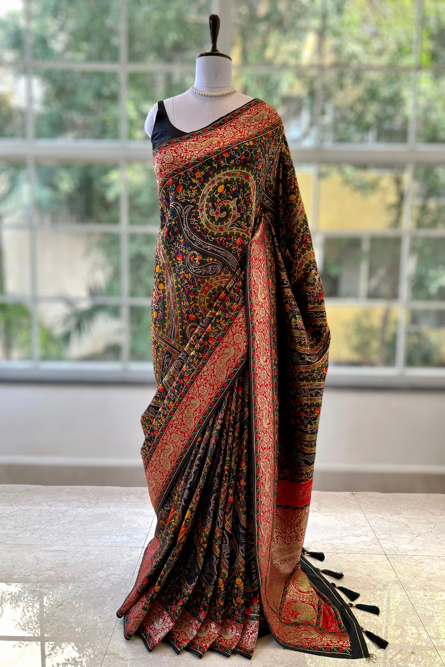 Black designer saree