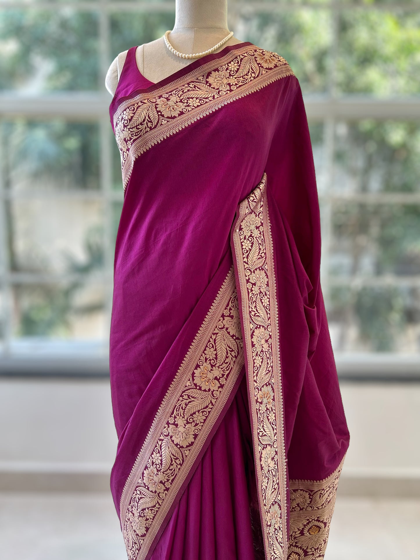 Soft silk saree - Wine