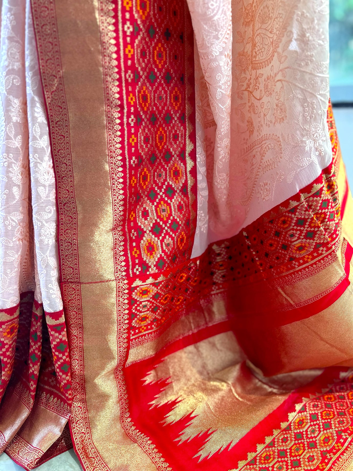 Chikankari saree - Baby Pink