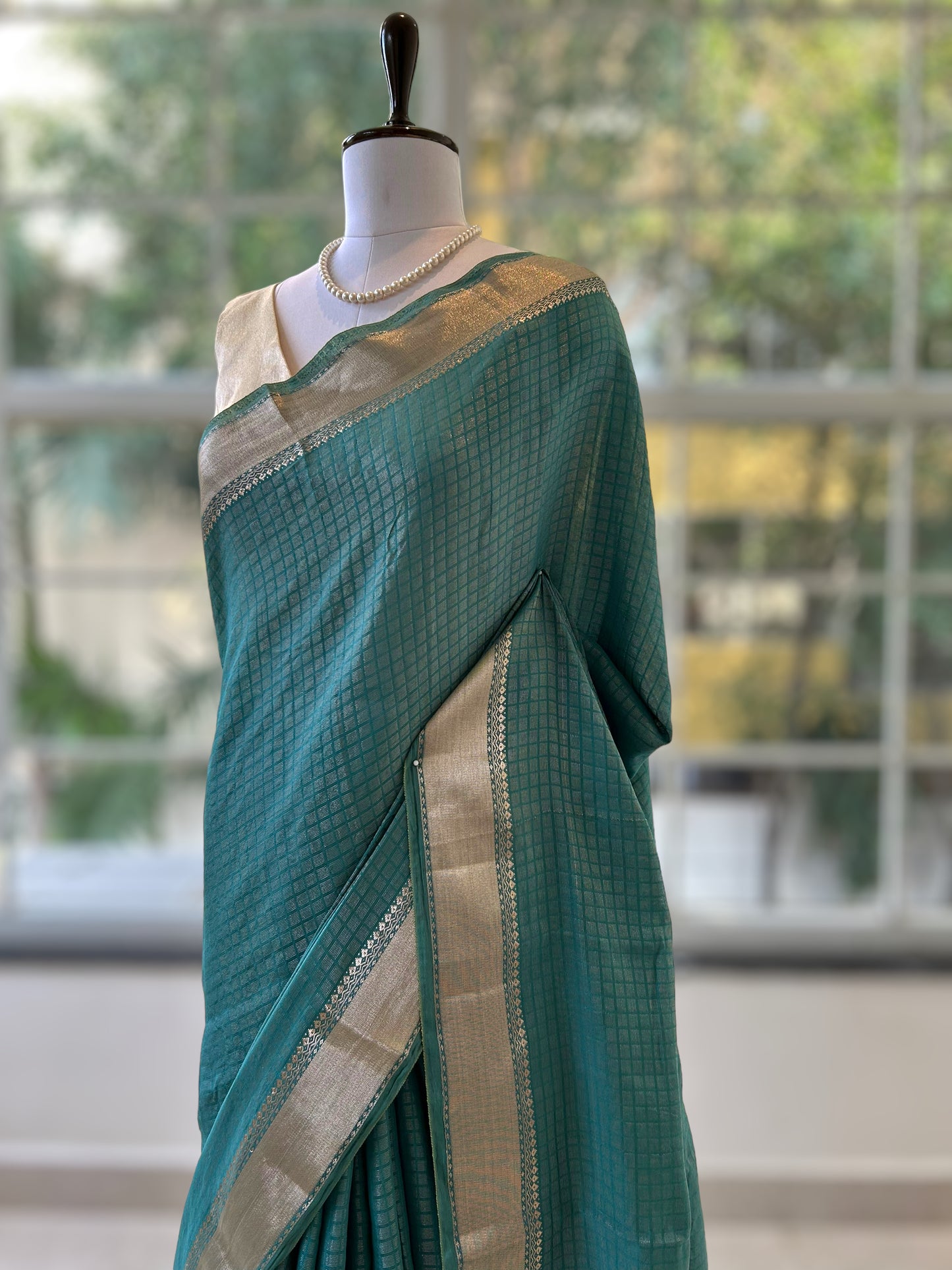 Rama zariwork maheshwari silk saree