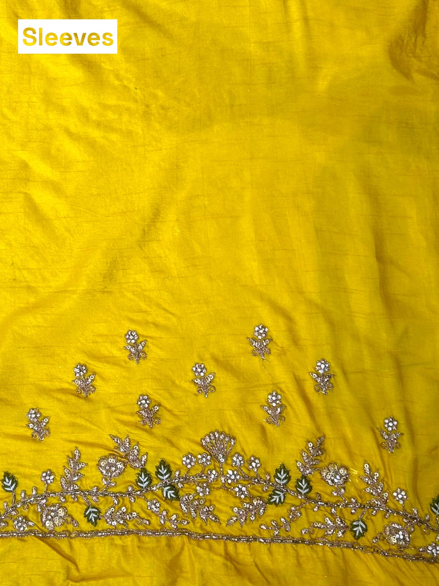 Yellow pure silk saree