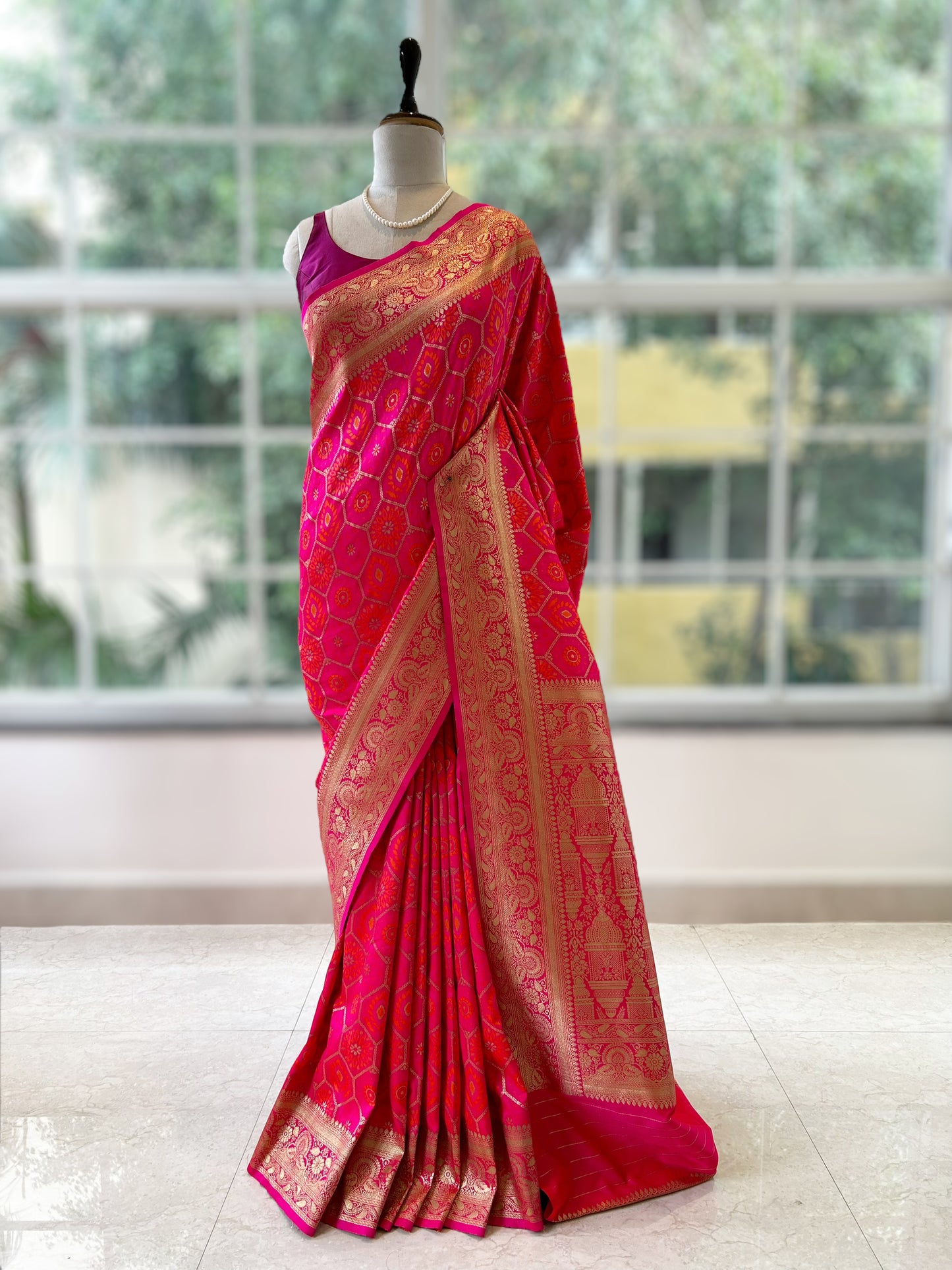 Silk zari saree