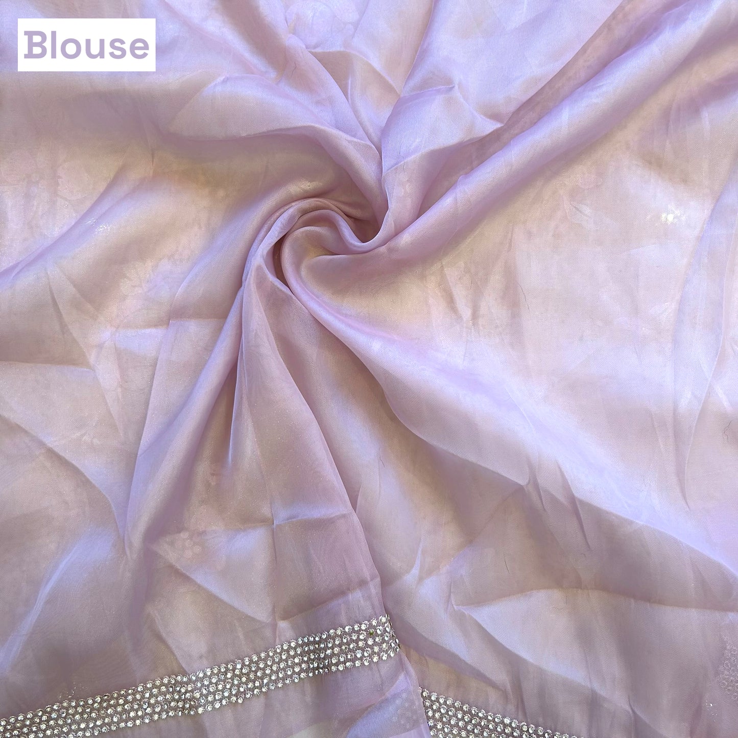 Lavender organza saree