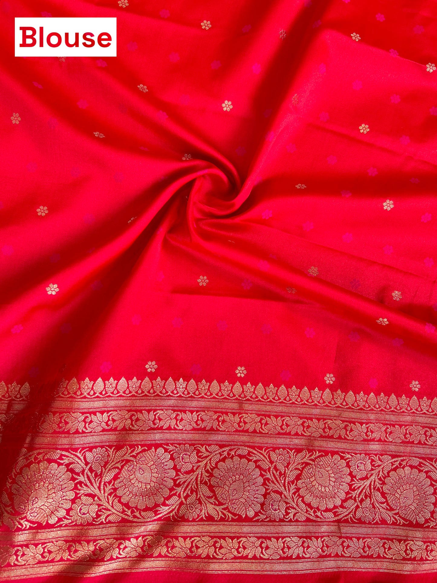 Red banarasi silk saree