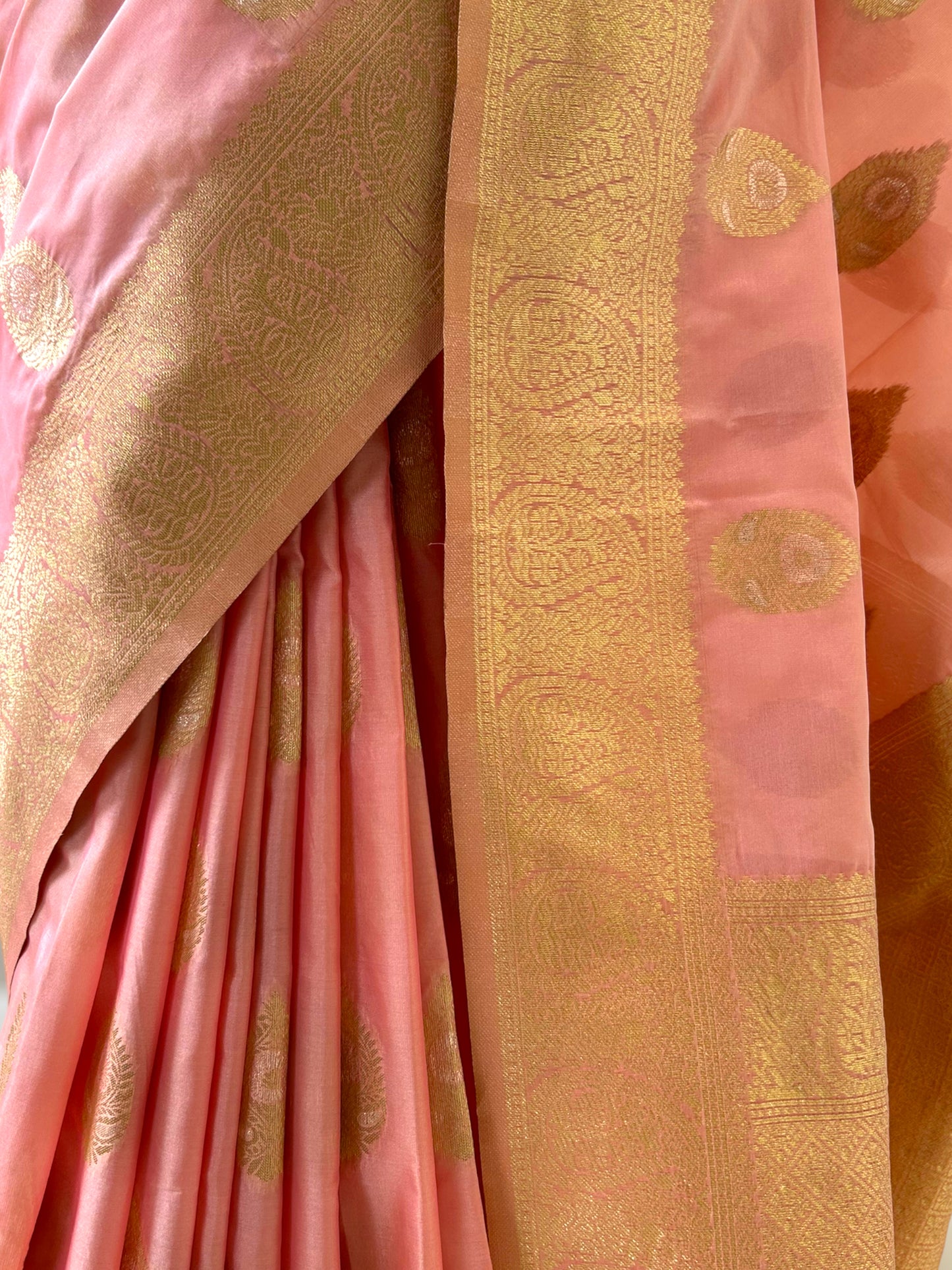 Banarasi soft silk saree - Soft pink