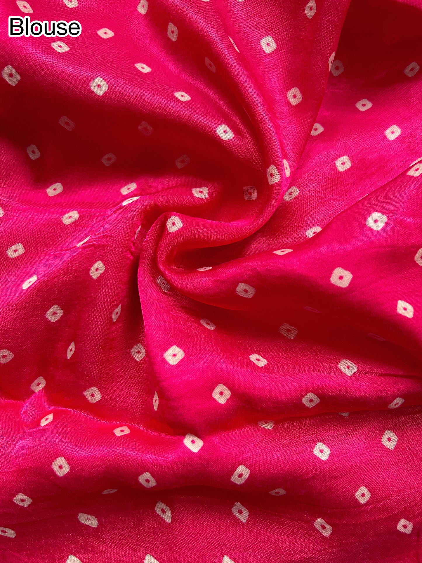 Pink modal satin saree