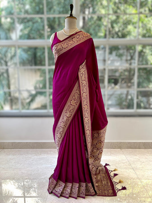 Soft silk saree - Wine