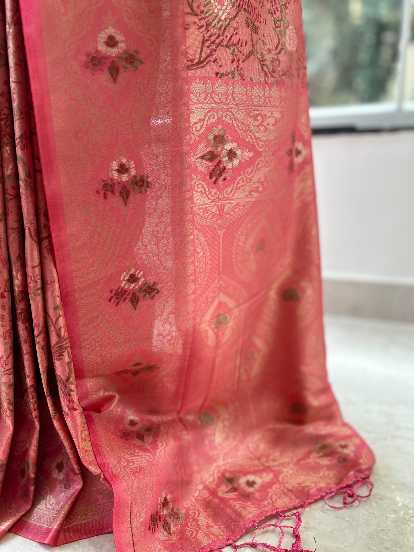 Soft gajji silk saree - Pink