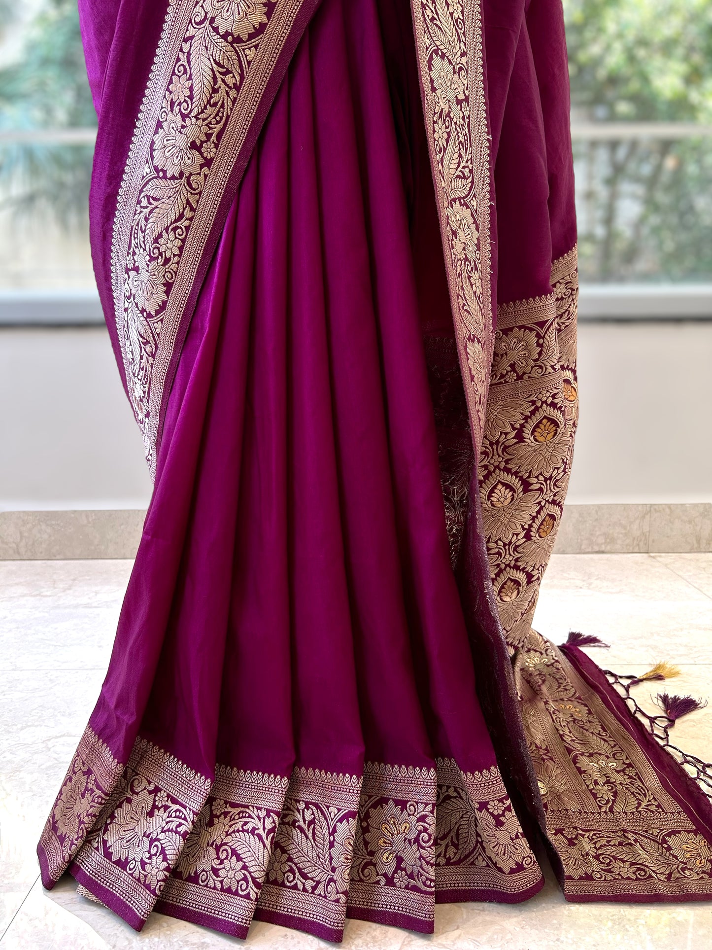 Soft silk saree - Wine