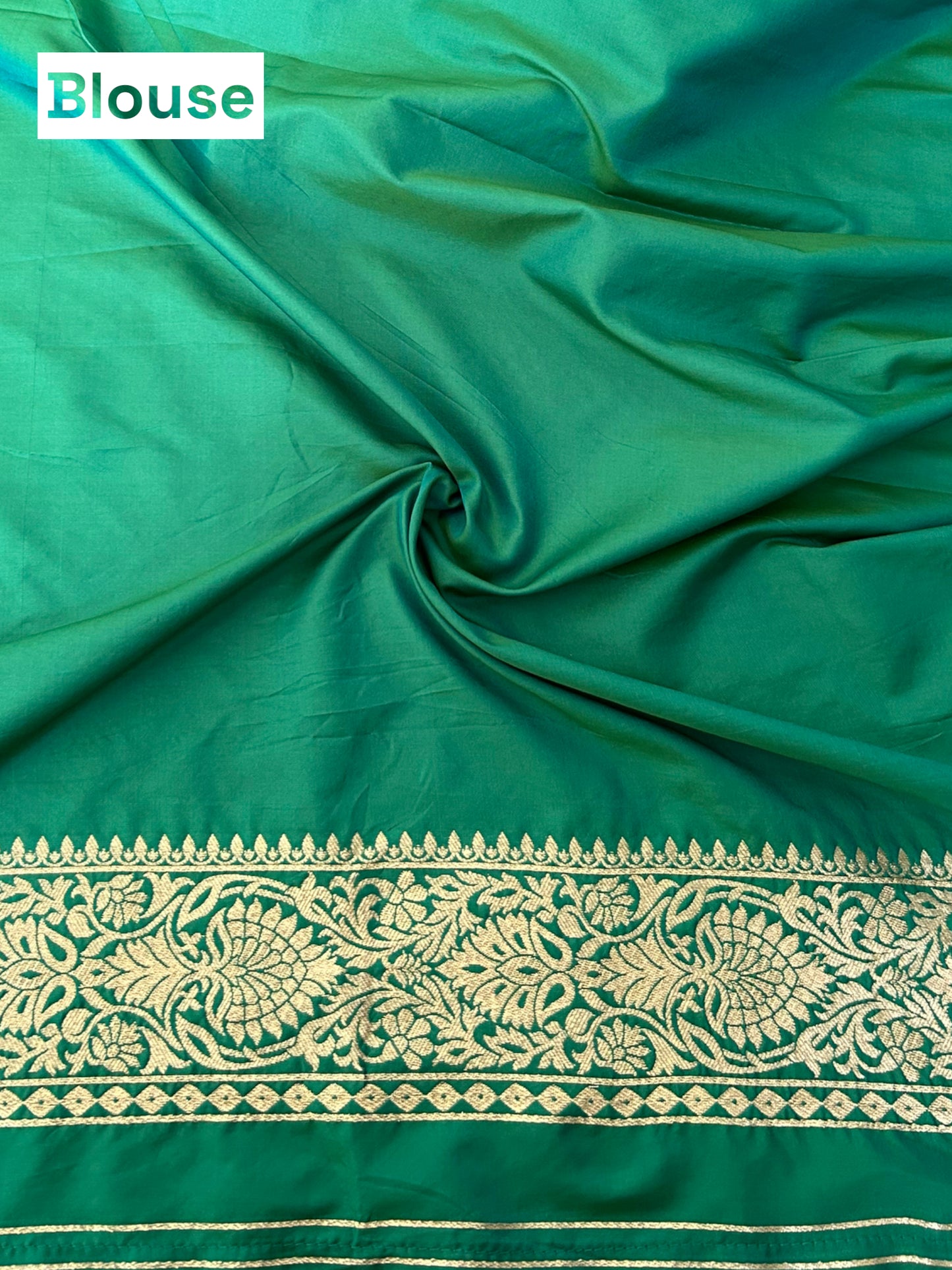 Mystical green silk saree