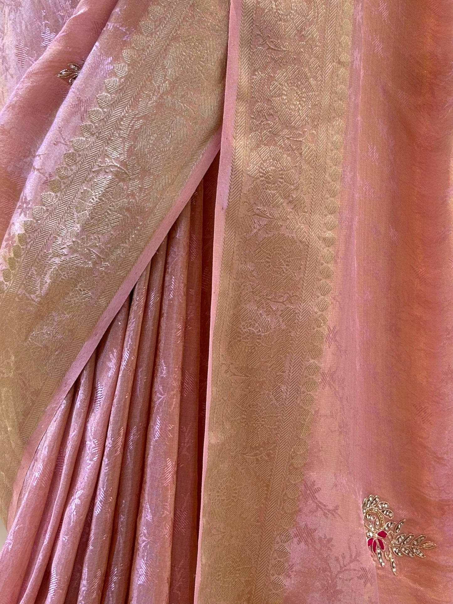 Soft tissue saree - Pink