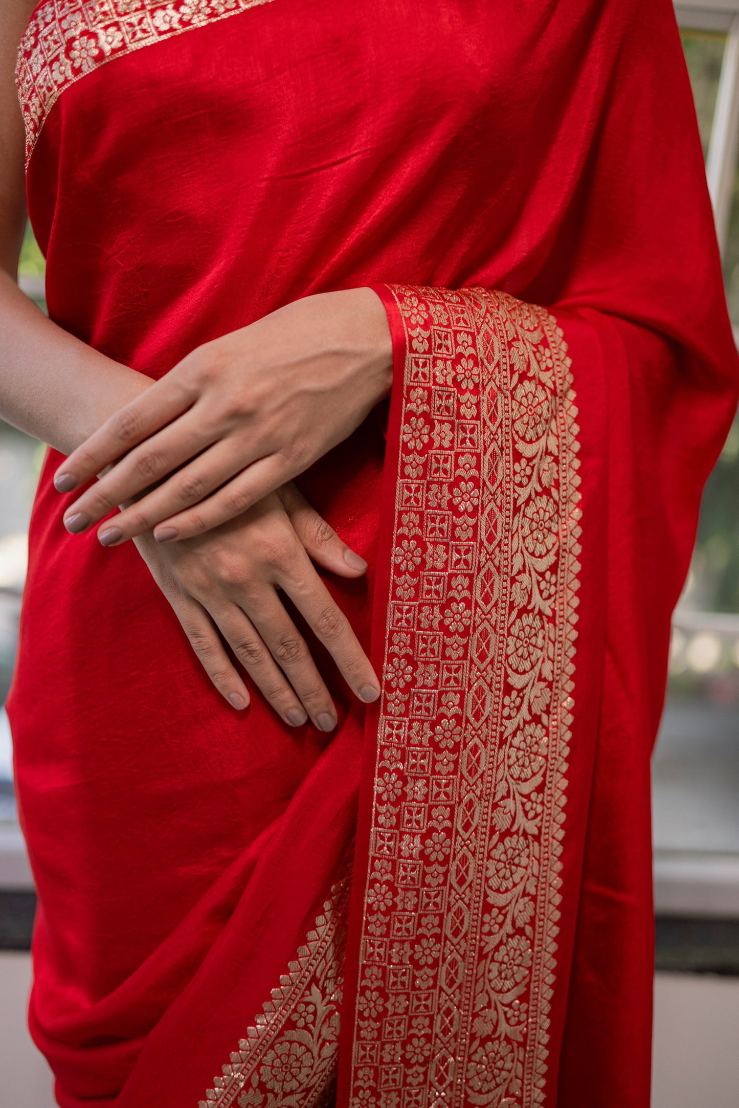 Dola silk saree - Red