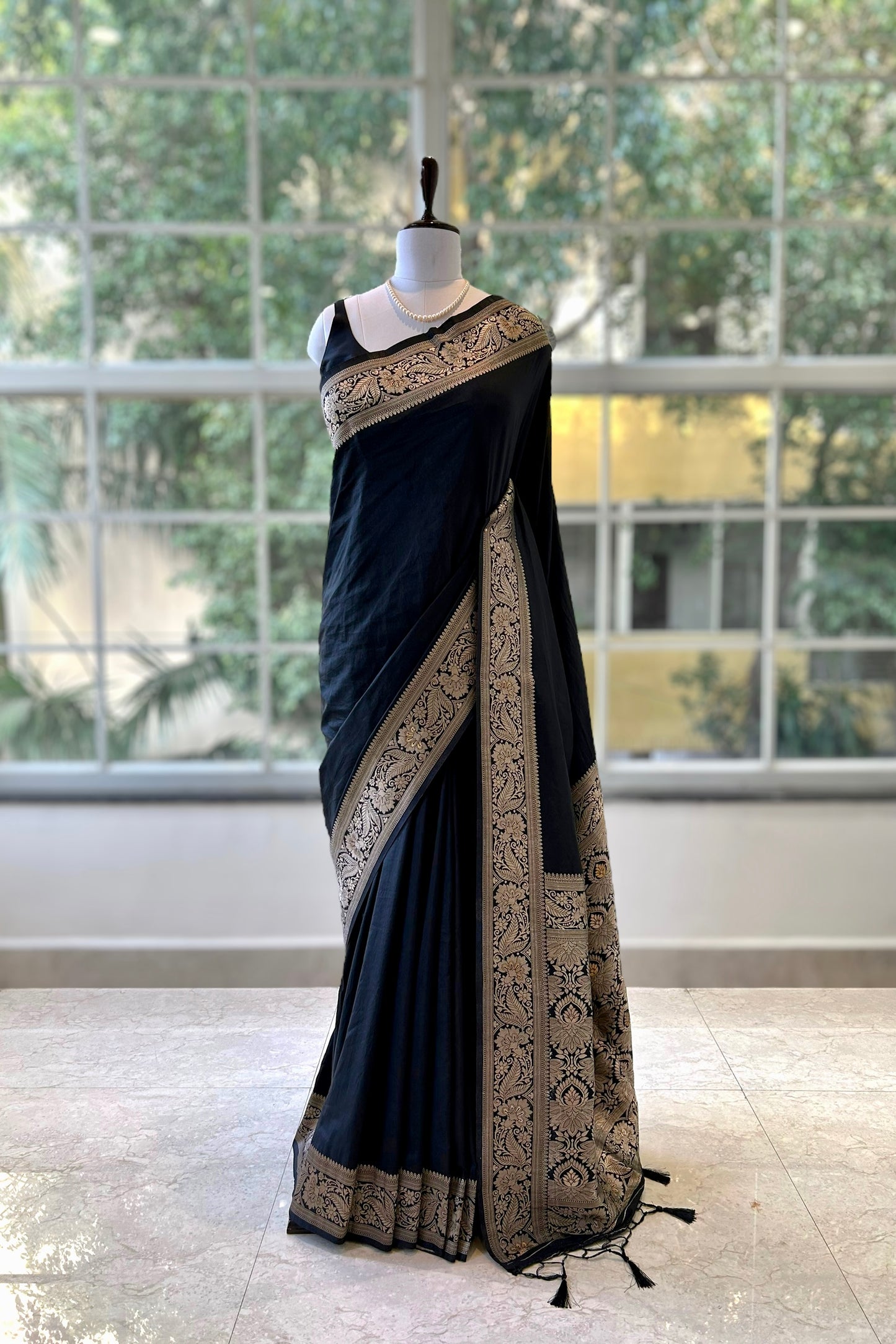 Soft silk saree - Black