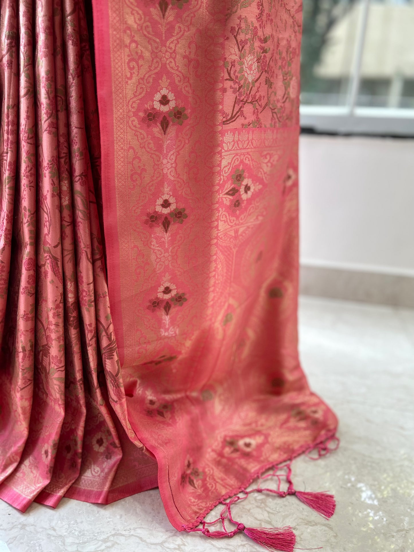 Soft gajji silk saree - Pink