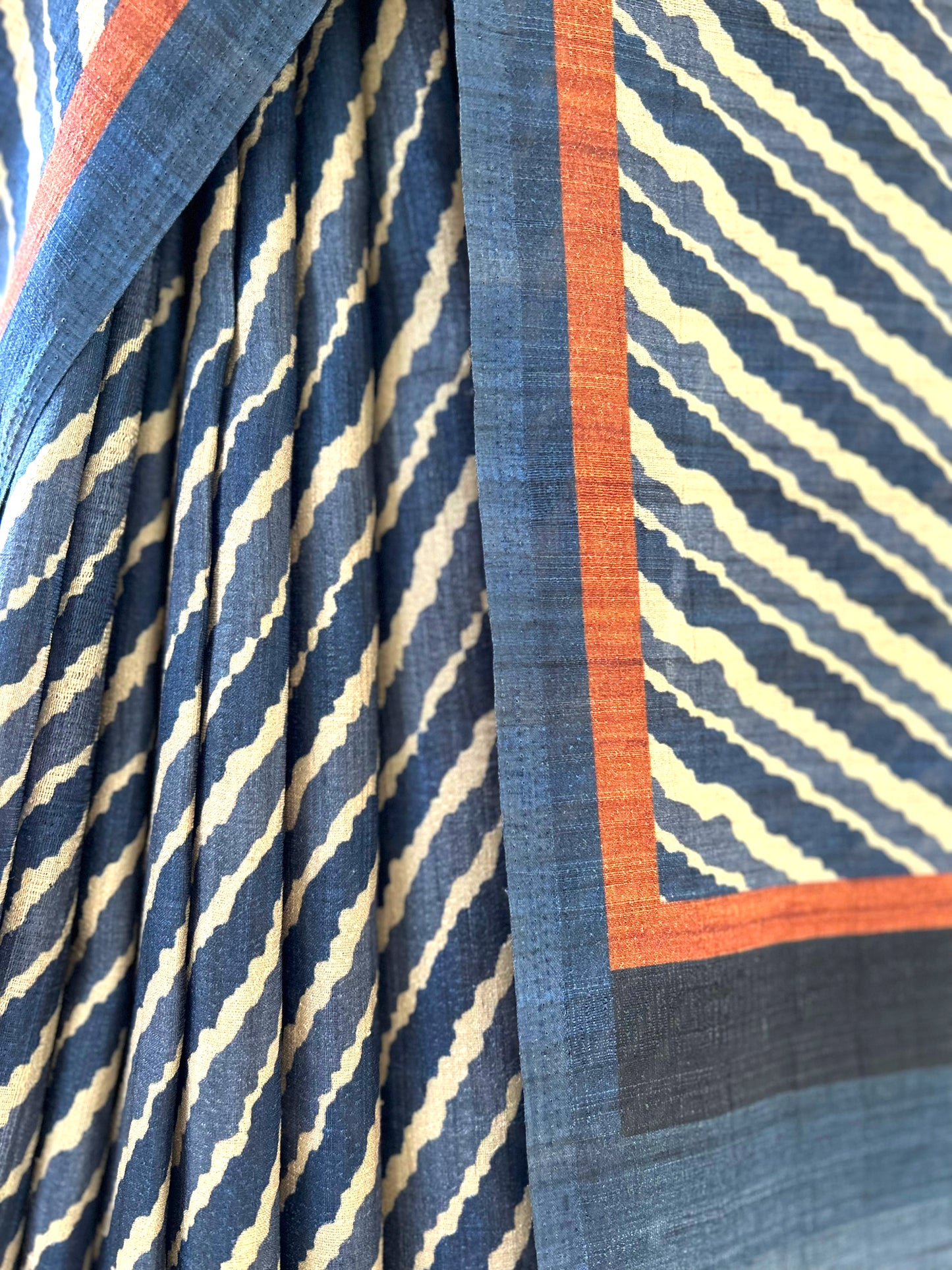 Tussar silk striped saree