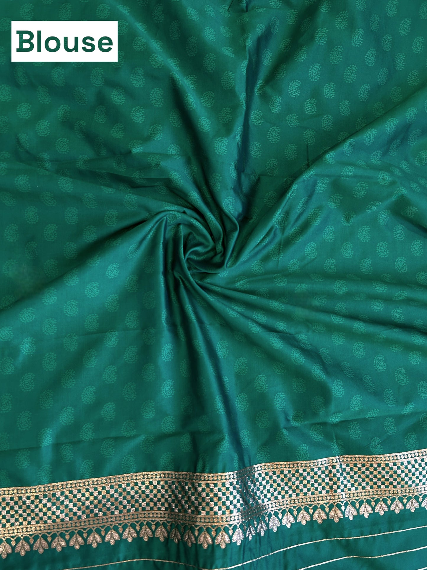 Zariwork soft silk saree - Green