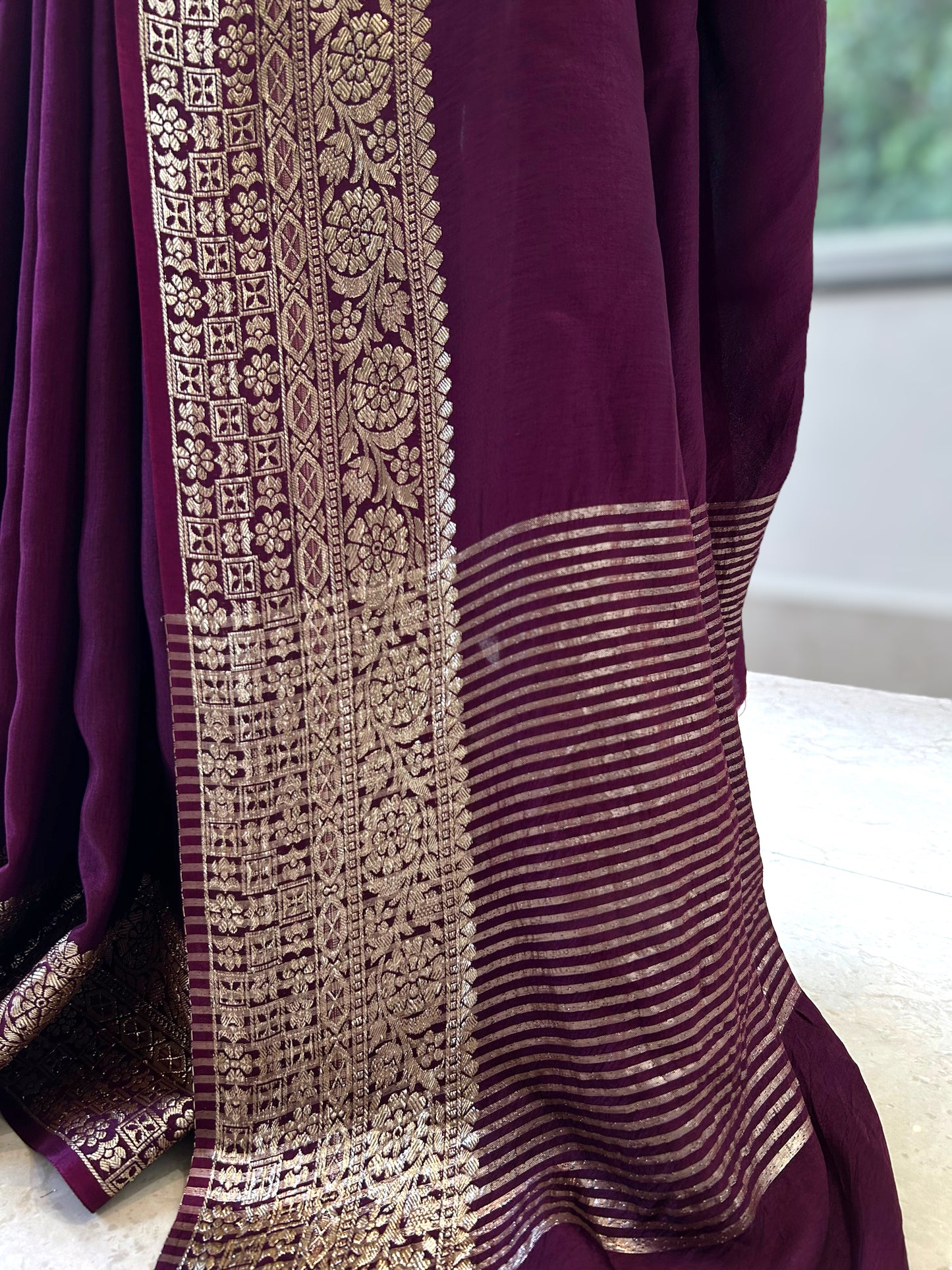 Dola silk saree - Wine