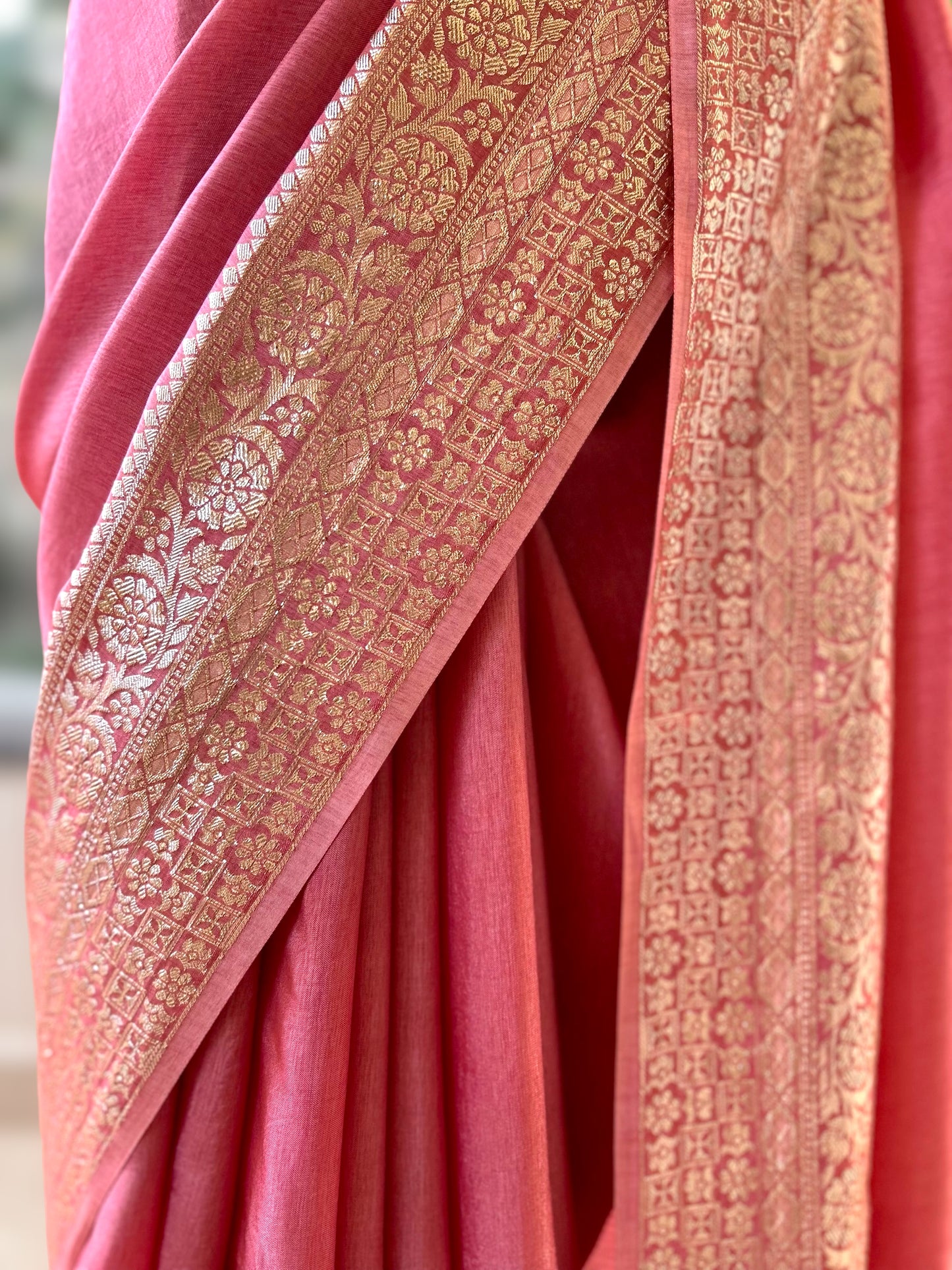 Dola silk saree - Peach