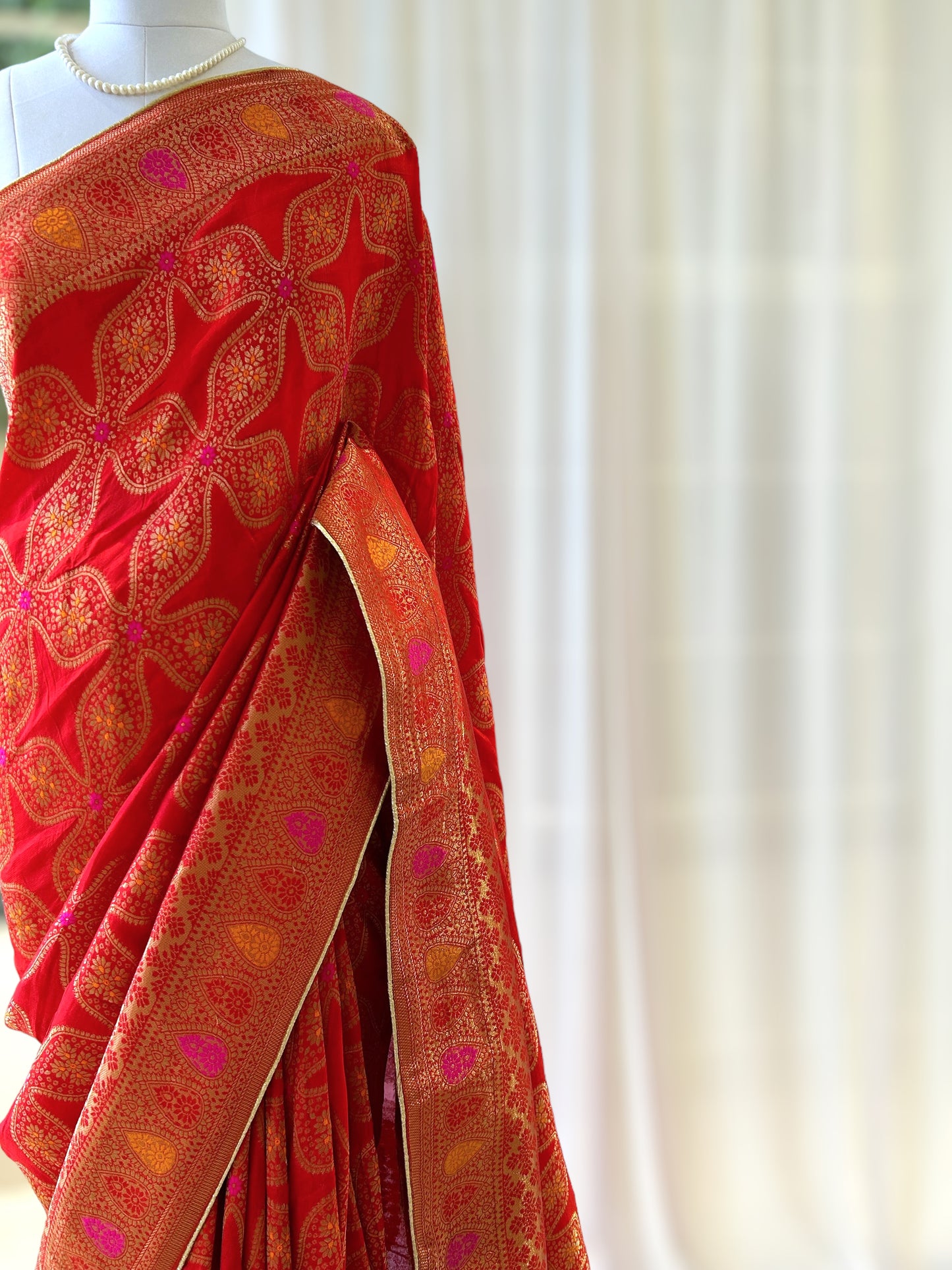 Red silk saree