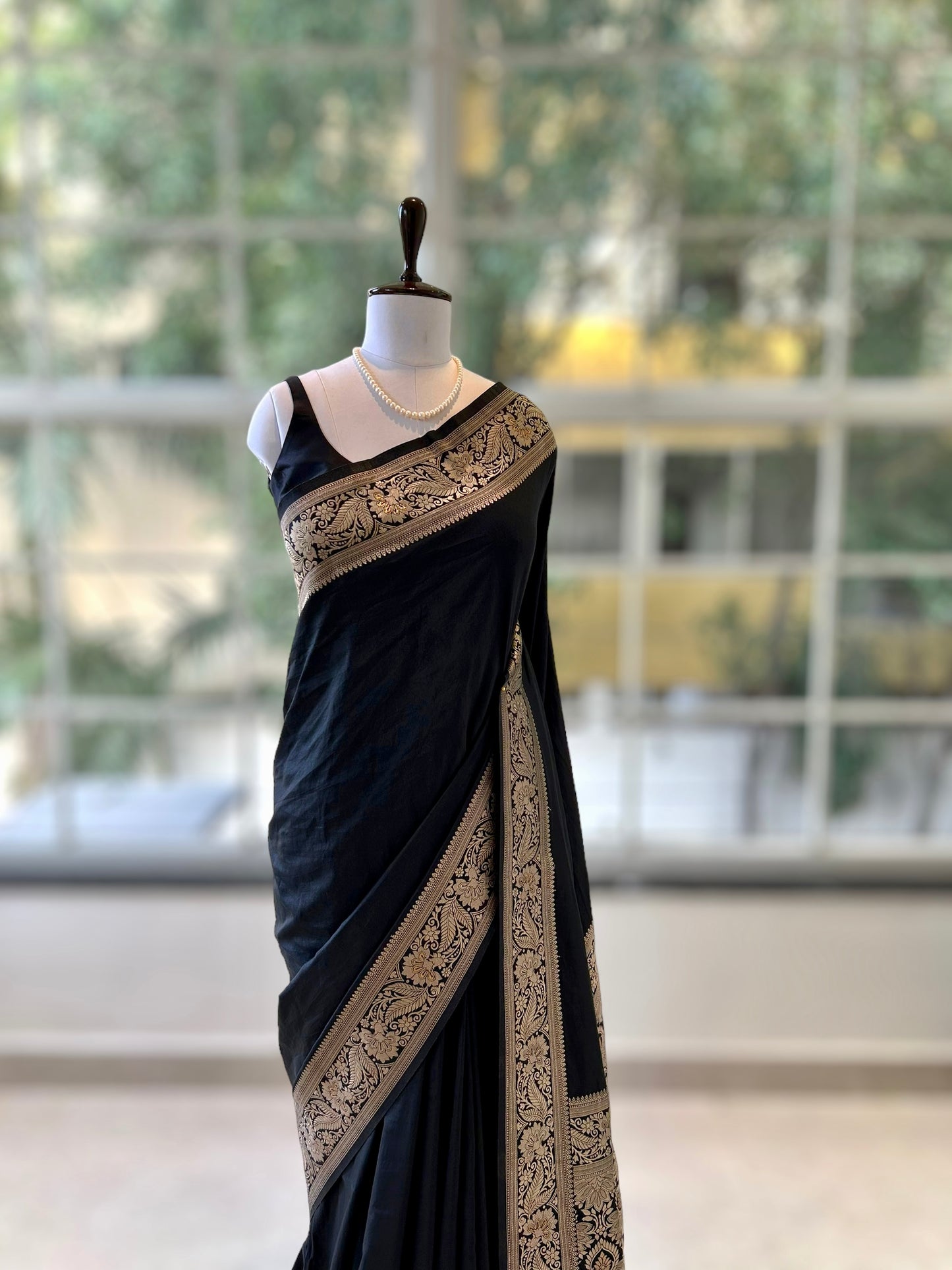 Soft silk saree - Black